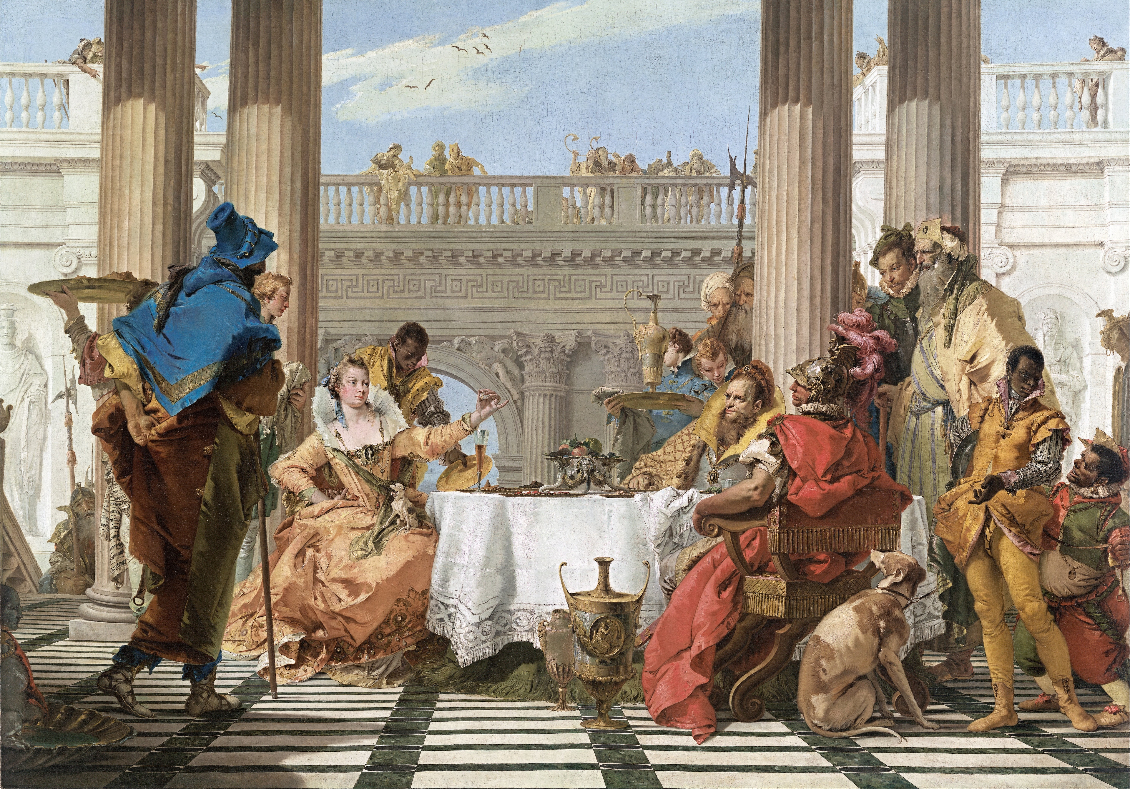 Giambattista Tiepolo - The Banquet of Cleopatra - Public Domain.